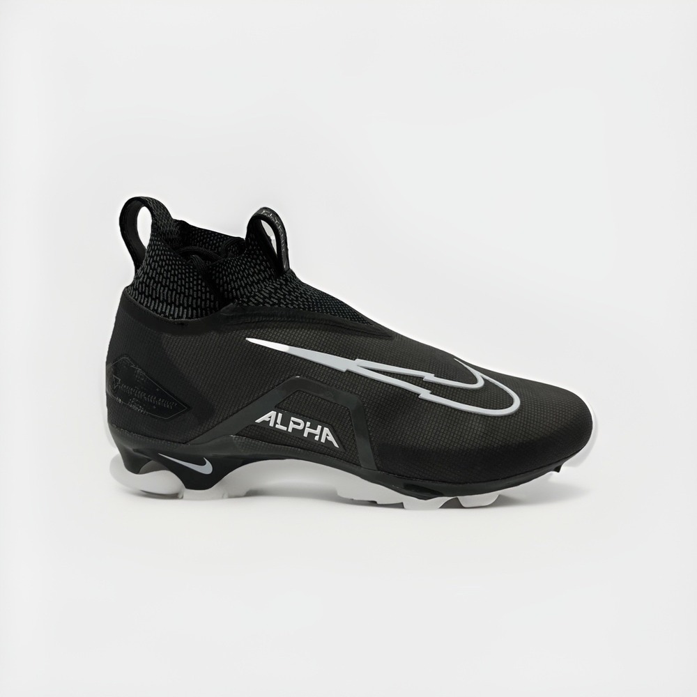 Nike Alpha Menace Elite 3 Black/Grey/White Football Cleat CT6648-010 Mens Sz 12
